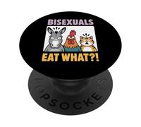 Funny Bisexuals Eat What Animals Gay Pride LGBTQ Fun PopSockets Adhesive PopGrip