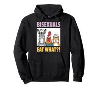 Funny Bisexuals Eat What Animals Gay Pride LGBTQ Fun Pullover Hoodie