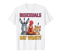 Funny Bisexuals Eat What Animals Gay Pride LGBTQ Fun T-Shirt
