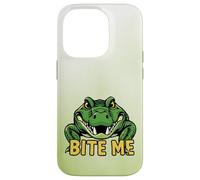 Funny Bite Me Crocodile with Wicked Grin Case for iPhone 14 Pro