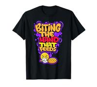 Funny Biting The Hand That Feeds Speech Idiom Costume T-Shirt
