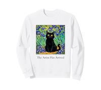 Funny Black Cat Artist Has Arrived Van Gogh Inspired Sweatshirt