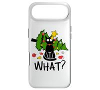 Funny Black Cat Christmas Tree Merry Xmas Humor Cat What? Case for iPhone Air