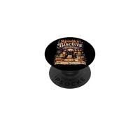 Funny Black Cat Halloween Pumpkin Spooky Biscuits Bakery PopSockets Adhesive PopGrip