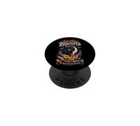 Funny Black Cat Halloween Pumpkin Spooky Biscuits Bakery PopSockets Adhesive PopGrip