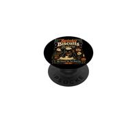Funny Black Cat Halloween Pumpkin Spooky Biscuits Bakery PopSockets Adhesive PopGrip