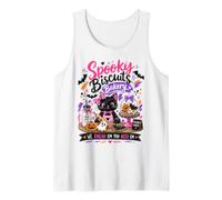 Funny Black Cat Halloween Pumpkin Spooky Biscuits Bakery Tank Top