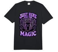 Funny Black CAT JUST HERE for THE Magic Comfort Colors Adult Heavyweight T-Shirt