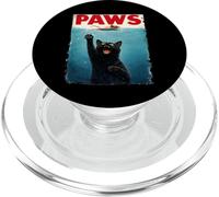 Funny Black Cat Paws Parody - Cat Chasing Mouse Cat Lovers PopSockets PopGrip for MagSafe