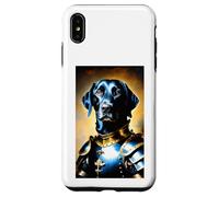 FUNNY BLACK DOG MEDIEVAL PORTRAIT RENAISSANCE Painting Pet Case for iPhone XS Max