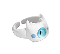 Funny Black Green White Cat Mon Sterling Big Eyes Sweet Cool Cartoon Cute Girlfriend Couple Open Ring Gift Jewelry