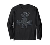 Funny Black Labrador Workout Gym Fitness Weightlifting Long Sleeve T-Shirt