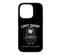 Funny Black Lost Sheep Christian Humor 777 Faith Quote Case for iPhone 14 Pro