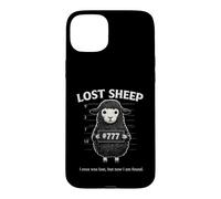 Funny Black Lost Sheep Christian Humor 777 Faith Quote Case for iPhone 15 Plus