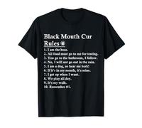 Funny Black Mouth Cur Dog Rules Southern Cur T-Shirt