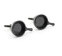 Funny Black Pan Cufflinks Coffee Cup and Spoon Cuff Links Cufflink Men's