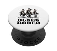 Funny Black Rodeo Saying Cowgirl Power Horse Queen Women Men PopSockets Adhesive PopGrip
