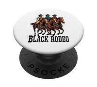 Funny Black Rodeo Saying Cowgirl Power Horse Queen Women Men PopSockets Adhesive PopGrip