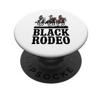 Funny Black Rodeo Saying Cowgirl Power Horse Queen Women Men PopSockets Adhesive PopGrip