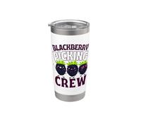 Funny BlackBerry Fruit Farm Harvesting Picking Crew Squad Stainless Steel Insulated Tumbler