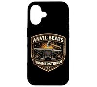 Funny Blacksmith Anvil Beats Hammer Strikes Metalsmith Quote Case for iPhone 16