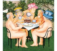 Funny Blank/Birthday Card for Him/Her - Rude Card for Men/Women - Beryl Cook - Nude Afternoon Tea - Made in the UK - Recyclable