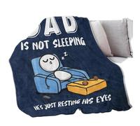 Funny Blankets for Adults,Dad is Not Sleeping Sofa Throws - Soft Warm Blankets | for Men Fathers Grandpa Birthday Holiday Thanksgiving Home Office Living Room Bedroom Study Apartment