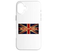 Funny Bloody Hell Union Jack Flag UK England British Slang Case for iPhone 16 Plus