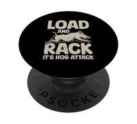 Funny Boar Hunting Load and Rack Wild Hog Hunter PopSockets Adhesive PopGrip