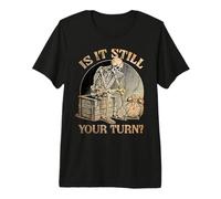 Funny Board Game Skeleton is It Your Turn Meme Halloween Premium T-Shirt