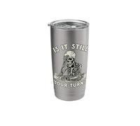 Funny Board Game Skeleton is It Your Turn Meme Halloween Stainless Steel Insulated Tumbler