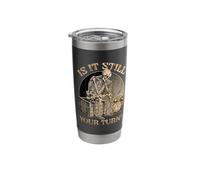Funny Board Game Skeleton is It Your Turn Meme Halloween Stainless Steel Insulated Tumbler