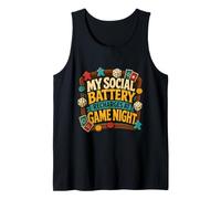 Funny Board Games My Social Battery Tank Top