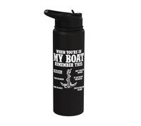 Funny Boat Captain My Boat My Rules Stainless Steel Insulated Water Bottle