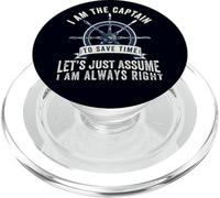 Funny Boat Pontoon Sailor Anchor, Boating, i'm the Captain PopSockets PopGrip for MagSafe