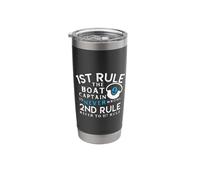 Funny Boating Tee The Boat Captain Never Wrong Stainless Steel Insulated Tumbler