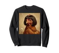 Funny Bob Haircut Chicken Meme Cute Chicken Lover Humor Sweatshirt