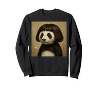 Funny Bob Haircut Panda Meme Cute Panda Lover Humor Sweatshirt