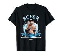 Funny Bober Drinking Beer | Beaver Lover | Bobr Meme T-Shirt