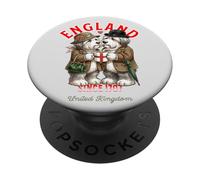 Funny Bobtail Dogs Couple Mug Love Coffee England Flag PopSockets Adhesive PopGrip