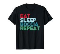 Funny Boccia player saying Eat Sleep Boccia Repeat T-Shirt