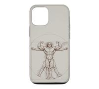 Funny Bodybuilding Vitruvian Man Muscle Weightlifting Art Case for iPhone 12/12 Pro