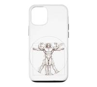 Funny Bodybuilding Vitruvian Man Muscle Weightlifting Art Case for iPhone 12/12 Pro