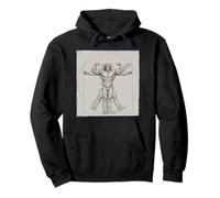 Funny Bodybuilding Vitruvian Man Muscle Weightlifting Art Pullover Hoodie
