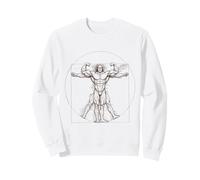 Funny Bodybuilding Vitruvian Man Muscle Weightlifting Art Sweatshirt