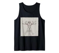 Funny Bodybuilding Vitruvian Man Muscle Weightlifting Art Tank Top