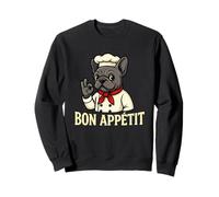 Funny Bon Appétit French Bulldog Design Sweatshirt
