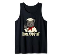 Funny Bon Appétit French Bulldog Design Tank Top