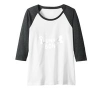 Funny Bone: Laughing Skeleton Humor for Dog Lovers Raglan Baseball Tee, Women, Dark Heather/White, XL