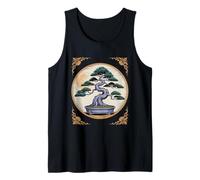 Funny Bonsai Tree Engraving Botanical Illustration Tank Top